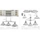 Candelabre, Lustre - Lustra suspendata design clasic Bistro 5L argintiu satin
