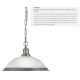 Pendule, Lustre suspendate - Pendul design clasic Bistro argintiu satin