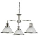 Lustra suspendata design clasic Bistro argintiu satin
