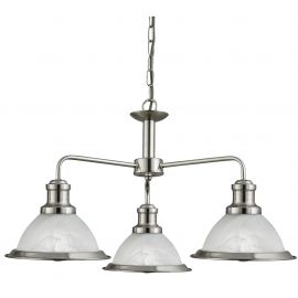 Pendule, Lustre suspendate - Lustra suspendata design clasic Bistro argintiu satin