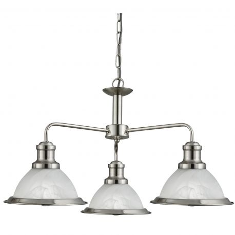 Pendule, Lustre suspendate - Lustra suspendata design clasic Bistro argintiu satin