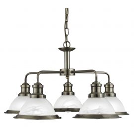Candelabre, Lustre - Lustra suspendata design clasic Bistro 5L alama antique