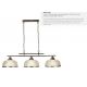 Pendule, Lustre suspendate - Lustra suspendata design clasic Bistro II 3L alama antique