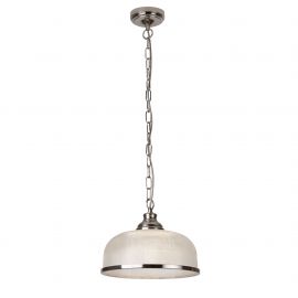 Pendule, Lustre suspendate - Pendul design clasic Bistro II argintiu satin