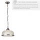 Pendule, Lustre suspendate - Pendul design clasic Bistro II argintiu satin