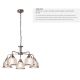 Pendule, Lustre suspendate - Lustra suspendata design clasic Bistro II 5L argintiu satin