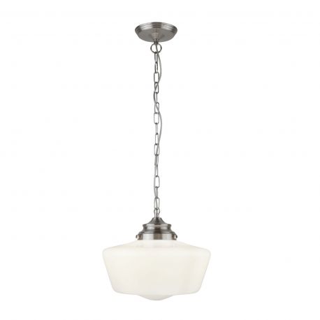 Pendule - Pendul design clasic IP44 School House argintiu satin