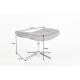 Banchete-Tabureti - Taburete, suport pentru picioare Lounger, catifea gri
