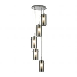 Candelabre, Lustre - Lustra suspendata design modern Duo II 5L crom