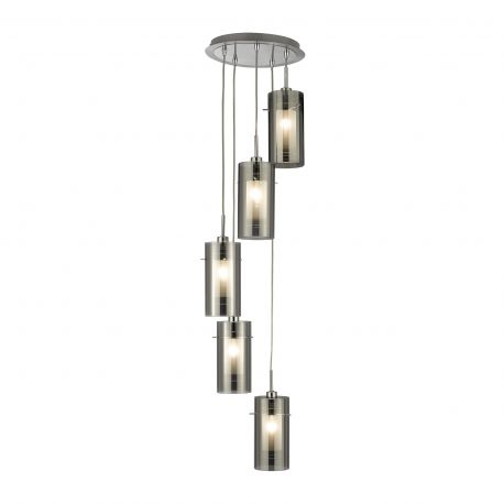 Candelabre, Lustre - Lustra suspendata design modern Duo II 5L crom