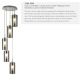 Candelabre, Lustre - Lustra suspendata design modern Duo II 5L crom