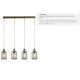 Candelabre, Lustre - Lustra rustica design traditional Pipes 4L