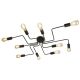 Lustre aplicate - Lustra aplicata stil industrial Circuit 10L negru mat