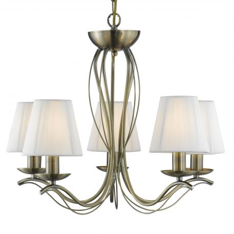 Candelabre, Lustre - Candelabru stil clasic cu 5 brate Andretti alama antic