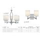 Candelabre, Lustre - Lustra suspensata design modern Gina 5L