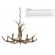 Candelabre, Lustre - Candelabru deosebit stil rustic Stag 6L