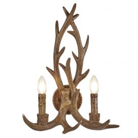 Aplice, corpuri de iluminat pentru pereti - Aplica de perete deosebita stil rustic Stag