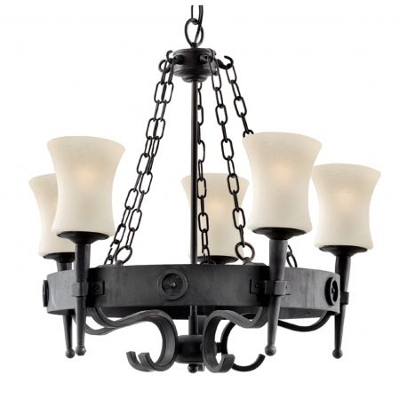 Candelabre, Lustre - Candelabru stil rustic Cartwheel 5L