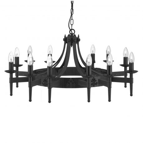 Candelabre, Lustre - Candelabru stil rustic Cartwheel 12L