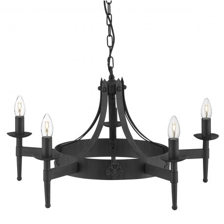 Candelabre, Lustre - Candelabru stil rustic Cartwheel 5L