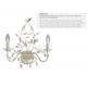 Aplice, corpuri de iluminat pentru pereti - Aplica perete decorativa stil clasic Almandite crem auriu