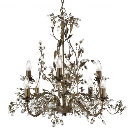 Candelabre, Lustre - Lustra decorativa stil clasic Almandite 8L maro auriu