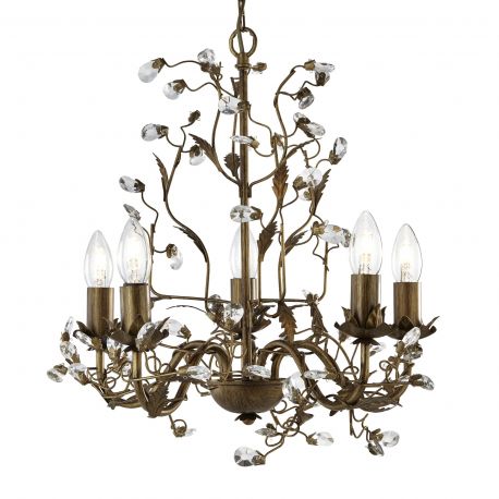 Candelabre, Lustre - Lustra decorativa stil clasic Almandite 5L maro auriu