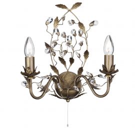 Aplice, corpuri de iluminat pentru pereti - Aplica perete decorativa stil clasic Almandite maro auriu