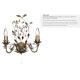 Aplice, corpuri de iluminat pentru pereti - Aplica perete decorativa stil clasic Almandite maro auriu