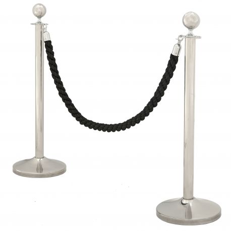 Decoratiuni - Set de 2 stalpi de control vizitatori, Stanchion Post LUX Chandor, argintiu