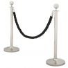 Set de 2 stalpi de control vizitatori, Stanchion Post LUX Chandor, argintiu