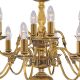 Corpuri de iluminat Lustre pentru casa scarii - Candelabru casa scarii stil clasic Flemish alama 12L