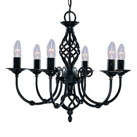 Candelabre, Lustre - Candelabru elegant stil clasic Zanzibar negru 6L