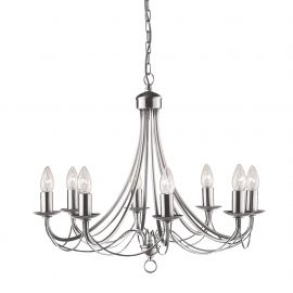 Candelabre, Lustre - Candelabru traditional stil clasic Maypole argintiu 8L