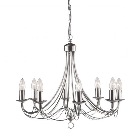 Candelabre, Lustre - Candelabru traditional stil clasic Maypole argintiu 8L