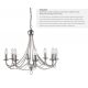 Candelabre, Lustre - Candelabru traditional stil clasic Maypole argintiu 8L