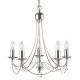 Candelabru traditional stil clasic Maypole argintiu 5L 
