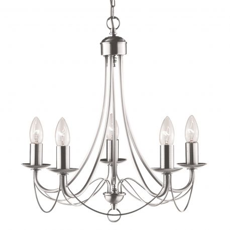 Candelabre, Lustre - Candelabru traditional stil clasic Maypole argintiu 5L