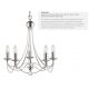 Candelabre, Lustre - Candelabru traditional stil clasic Maypole argintiu 5L