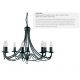 Candelabre, Lustre - Candelabru traditional stil clasic Maypole negru 8L