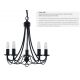 Candelabre, Lustre - Candelabru traditional stil clasic Maypole negru 5L
