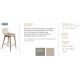 Scaune Bar - Scaun de bar tapitat design italian Gerda