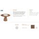 Mese dining - Masa dining cu blat central rotativ Veneer, 135cm