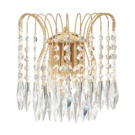 Aplice, corpuri de iluminat pentru pereti - Aplica perete cristal design elegant Waterfall gold