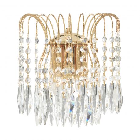 Aplice, corpuri de iluminat pentru pereti - Aplica perete cristal design elegant Waterfall gold