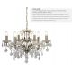 Candelabre, Lustre - Candelabru stil clasic cu 6 brate Paris alama antic