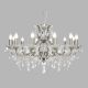 Candelabre, Lustre - Candelabru stil clasic cu 12 brate Paris argintiu satin