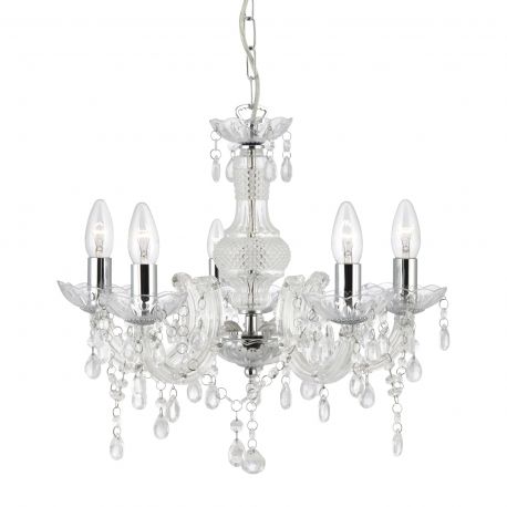 Candelabre, Lustre - Candelabru stil clasic Marie Therese 5L transparent