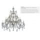 Corpuri de iluminat Lustre pentru casa scarii - Candelabru XXL casa scarii design clasic Marie Theresea 30L