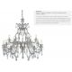 Corpuri de iluminat Lustre pentru casa scarii - Candelabru XXL casa scarii design clasic Marie Theresea 18L